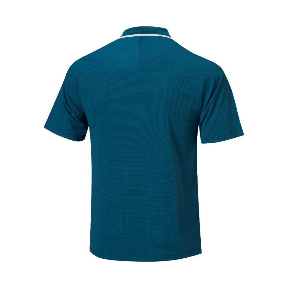 Mizuno Block Interlock Short Sleeve Polo Shirt Sailor Blue